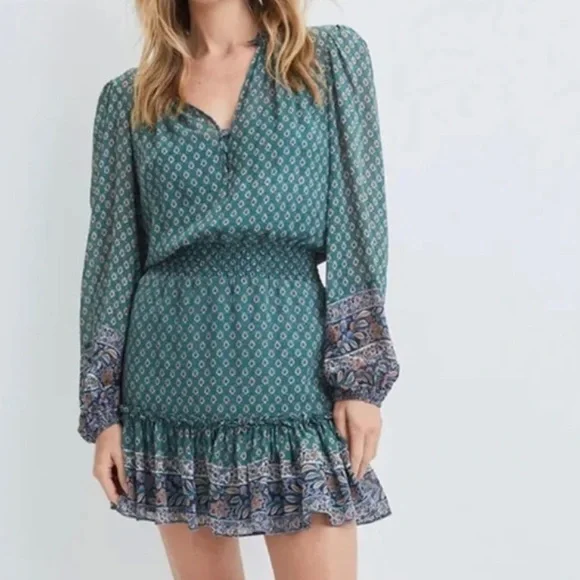 Veronica Beard Destiny Dress in Seaglass Multi - Picture 6 of 9